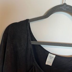 Free people womens caroline basic tshirt dark gray large